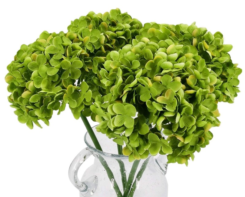 Hortensias artificiales de tacto real de 50 cm con tallo largo Arreglos florales