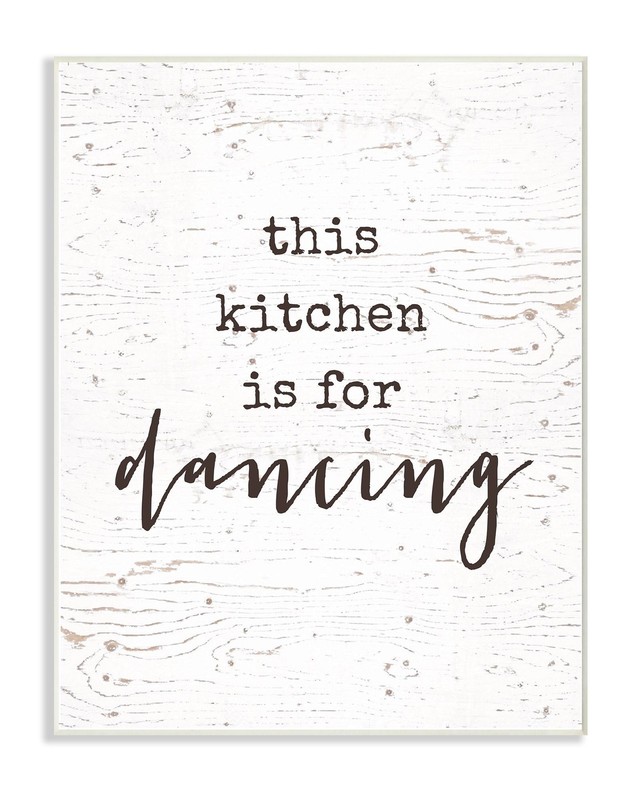 Stupell Industries This Kitchen is for Dancing Wall Plaque, 10 x 15, Multi-Co...