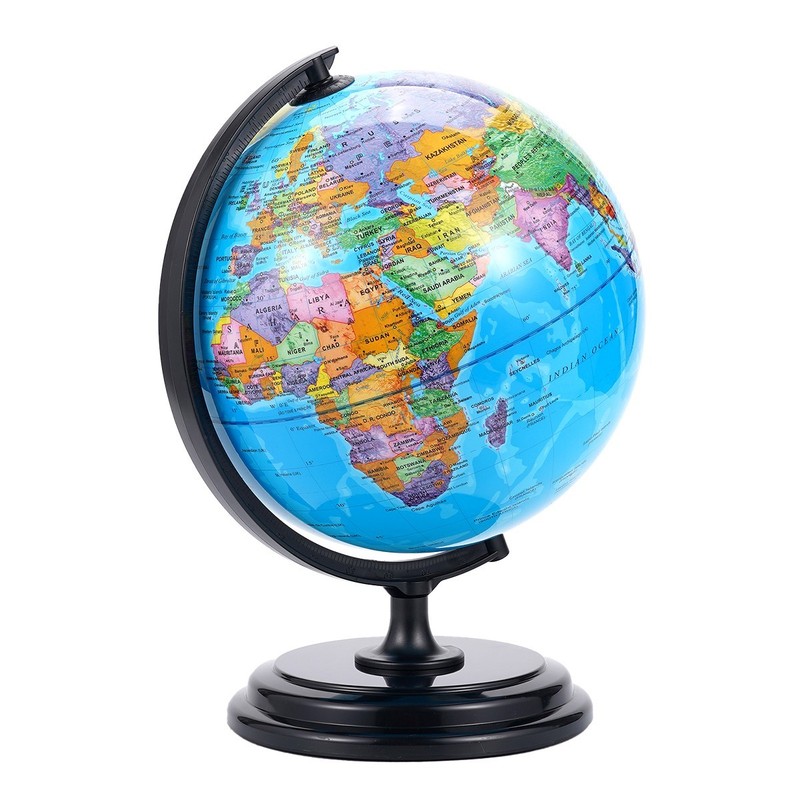 10'' World Globe Earth Ocean Rotating World Map Desktop Geography w/ Stand Gift gallery