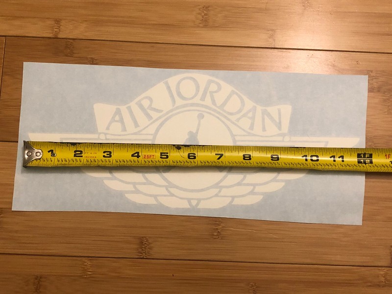 Retro Air Jordan Sticker 12” White Decal JUMPMAN Vinyl Michael Jordan Nike gallery