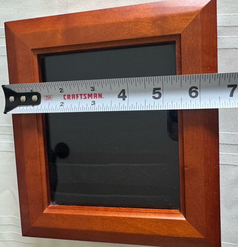 Wood Glass Shadow Box Display Case Miniature for Table With Insect Brooches 7x6 gallery