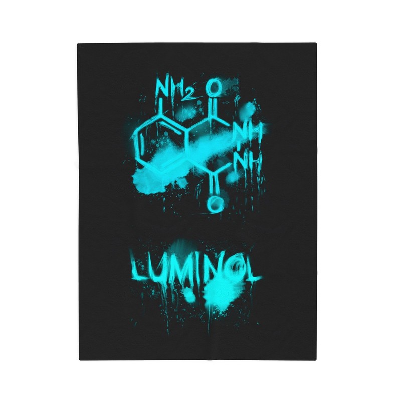 Luminol Chemical Formula Velveteen Blanket – True Crime Fan- Crime Scene – CSI