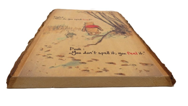Winnie the Pooh Live Edge Wood Plaque Sign Wall Art Piglet Love Quote Handmade gallery