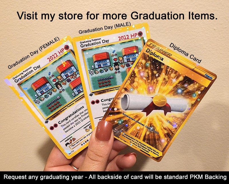 Pokemon Graduation Card, Graduation Card, Pokemon graduation gift, Graduation gallery
