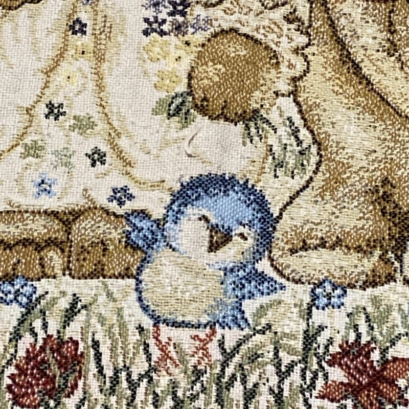 Plush Teddy Bear Couple In Flower Garden Throw Blanket 44x56 Afghan Tapestry gallery