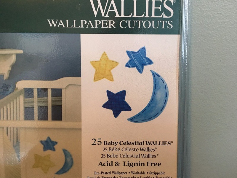 Wallies Wall Paper Cut Outs 25pkg Baby Celestial Wallies 5" Pre-pasted Washable gallery