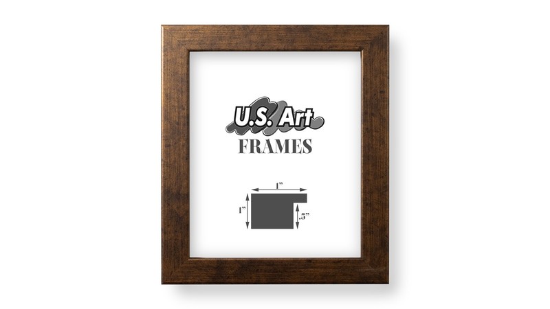 US Art Frames 1″ Flat Dark Bronze MDF Wall Decor Picture Poster Frame