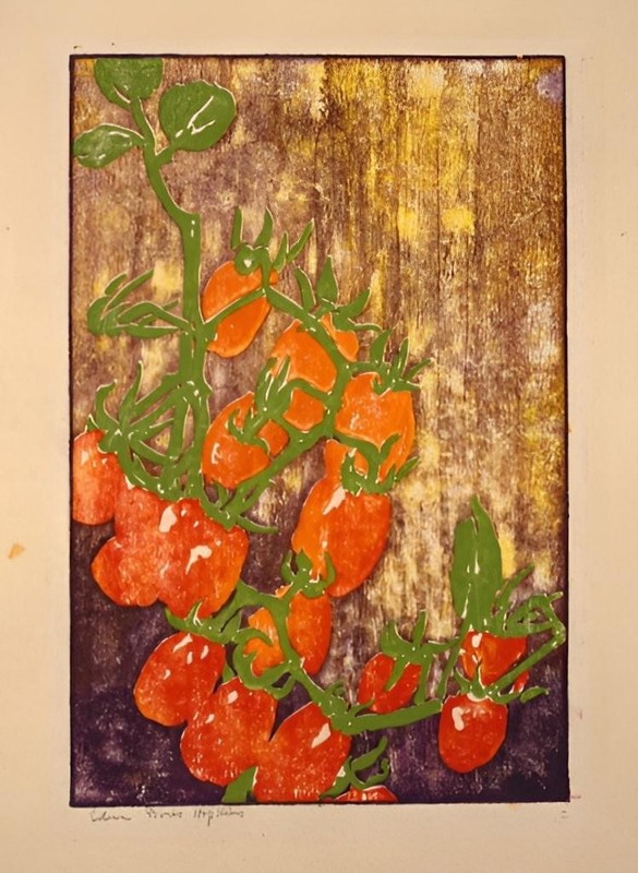 Love Apples by Edna Boies Hopkins – 1910 Arts and Crafts Floral Woodcut Print