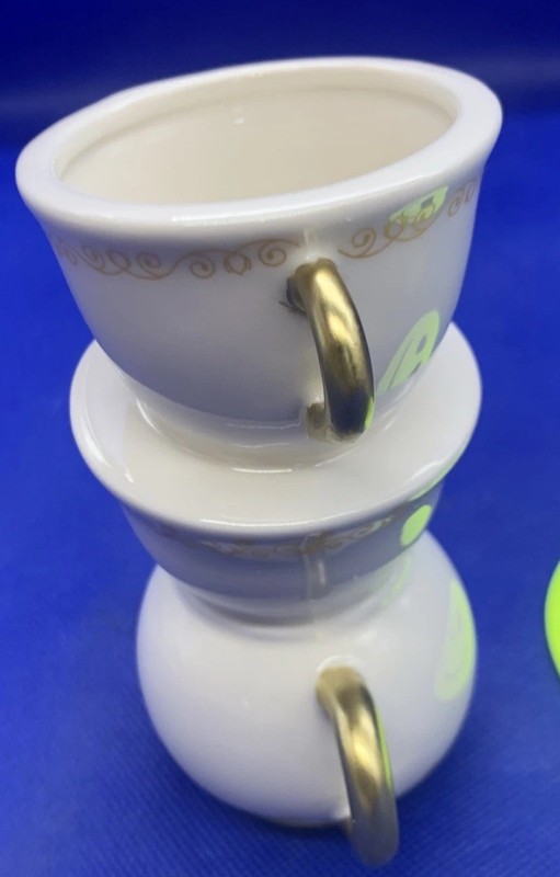 🔥 Tioncy Mini Teacup Bud Vases Antique Vintage Look 5" Wonderland Set Of 2 gallery