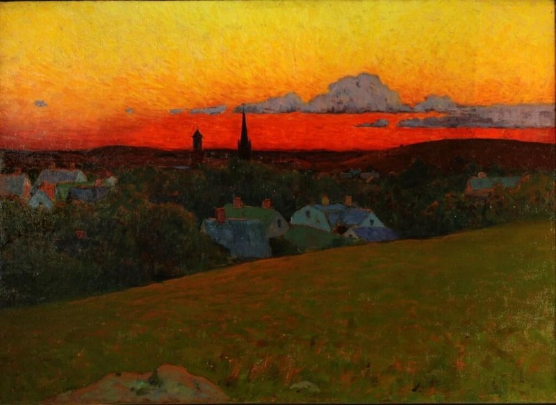 Sunset Over Ipswitch Arthur Wesley Dow 1912 American Tonalist Landscape Print