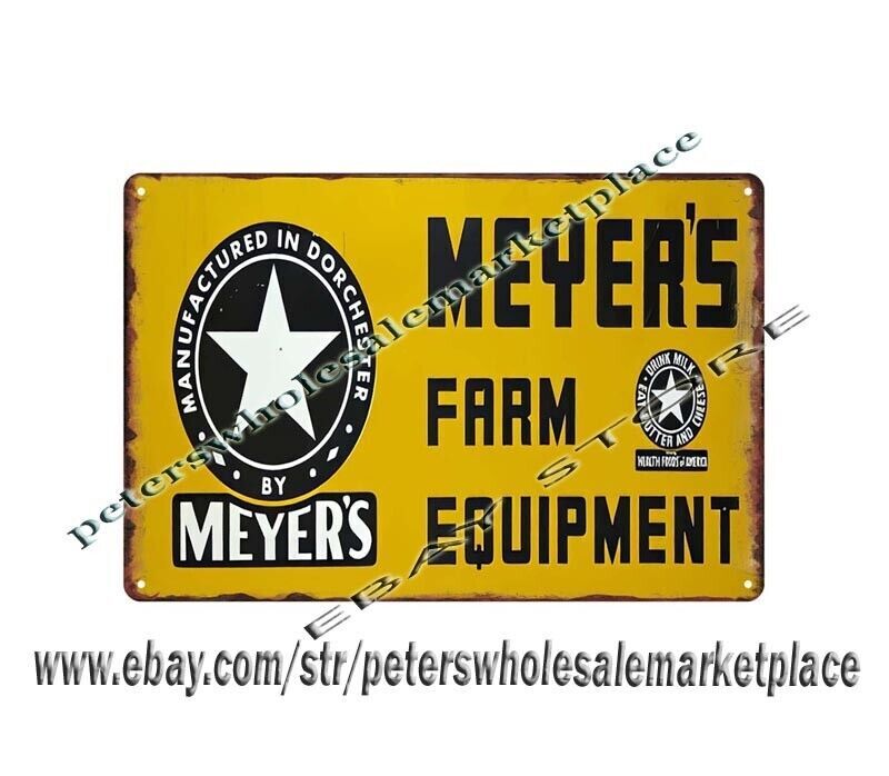 Meyers’ Farm Equipment metal tin sign inspirational wall art plates