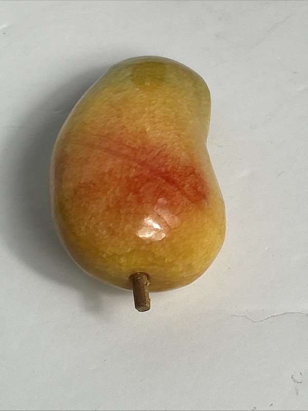 Italian Alabaster Marble Stone Fruit Tropical Mango Strawberry Handcrafted (f6) gallery