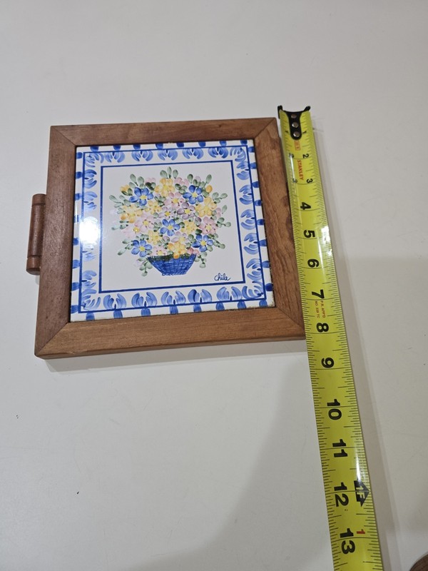 Decorative Trivet Or Wall Plaque Floral Design gallery