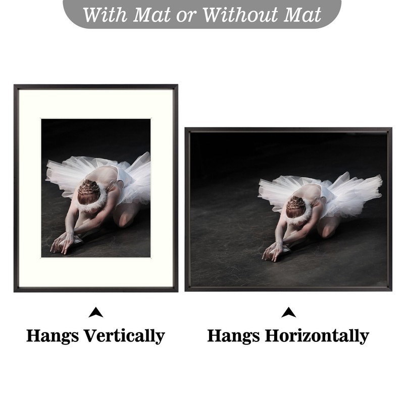 8x10 11x14 12x12 12x16 16x20 Aluminum Metal Picture Frames Real Glass with Mat gallery