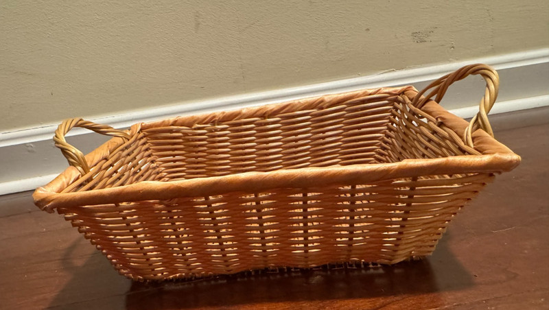 Rectangle Natural Polypropylene Single Cord Washable Basket w/Handles 11" x 7 gallery