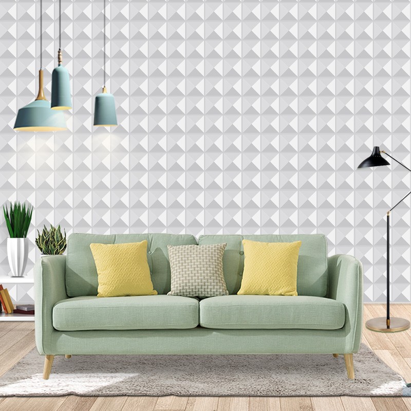 12/24/36Tiles 3D Wall Panels PVC Waterproof White Brick Art Design DIY Wallpaper gallery