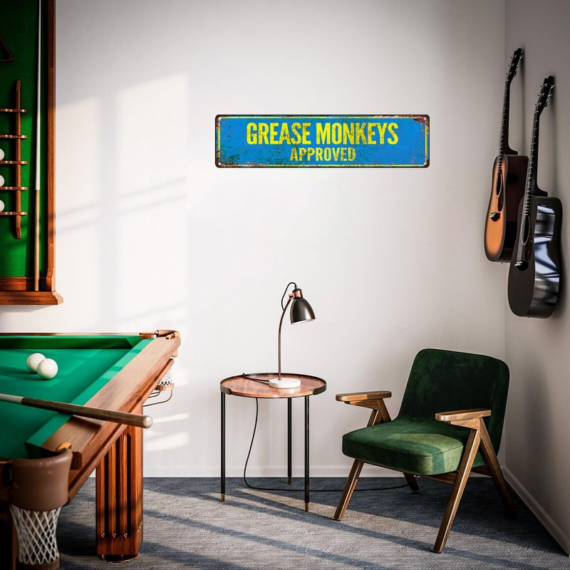 Vintage-Style Metal Street Signs, 16x4 inches, Humorous Wall Art Decor for Ho... gallery