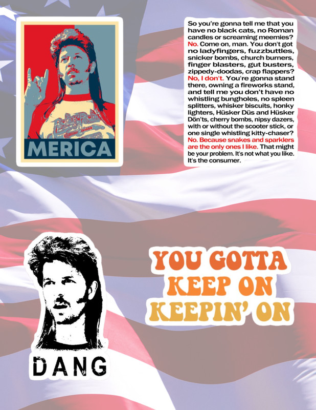 Joe Dirt 2000’s Movie 4pc Sticker Pack