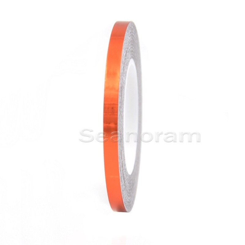 1/5" 5mm Orange Chrome DIY Home Shop Pinstriping Pin Stripe Decal Vinyl Sticker gallery