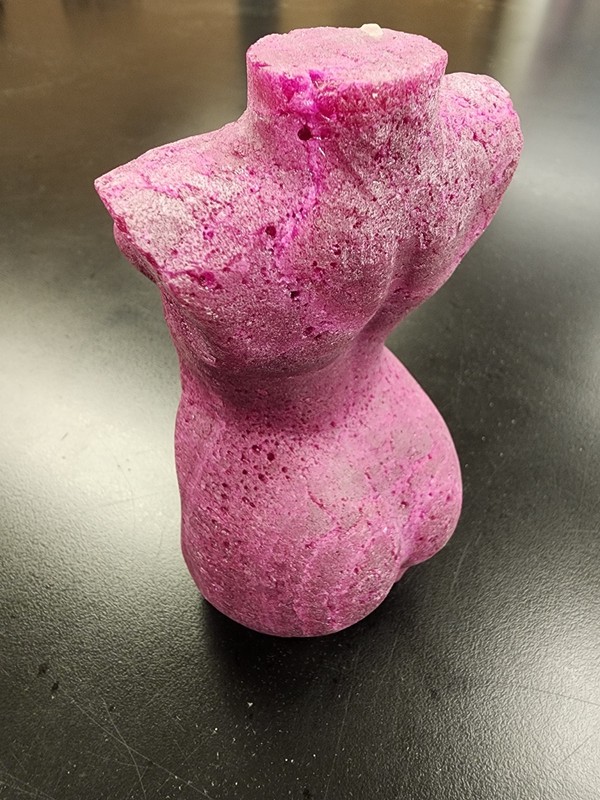 UV Reactive Pink Female Torso Statue Sculpture Glow Under Black Light Art Decor gallery