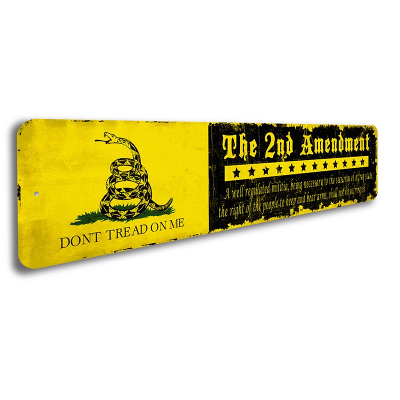 2nd Amendment Vintage Metal Sign Pro-gun Wall Art Warning Firearms Defense Owner gallery