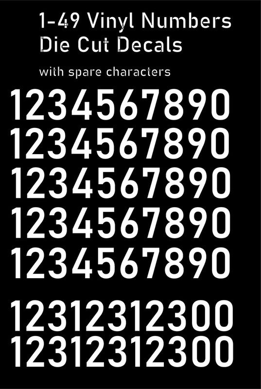 1-10 50+20 Outdoor Vinyl Decal Numbers for Mailbox, Shop, Wall, Address, Locker