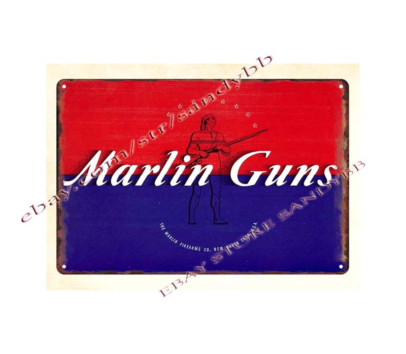 1947 rifle gun metal tin sign man cave hunting rifle sporting gear hunter gifts