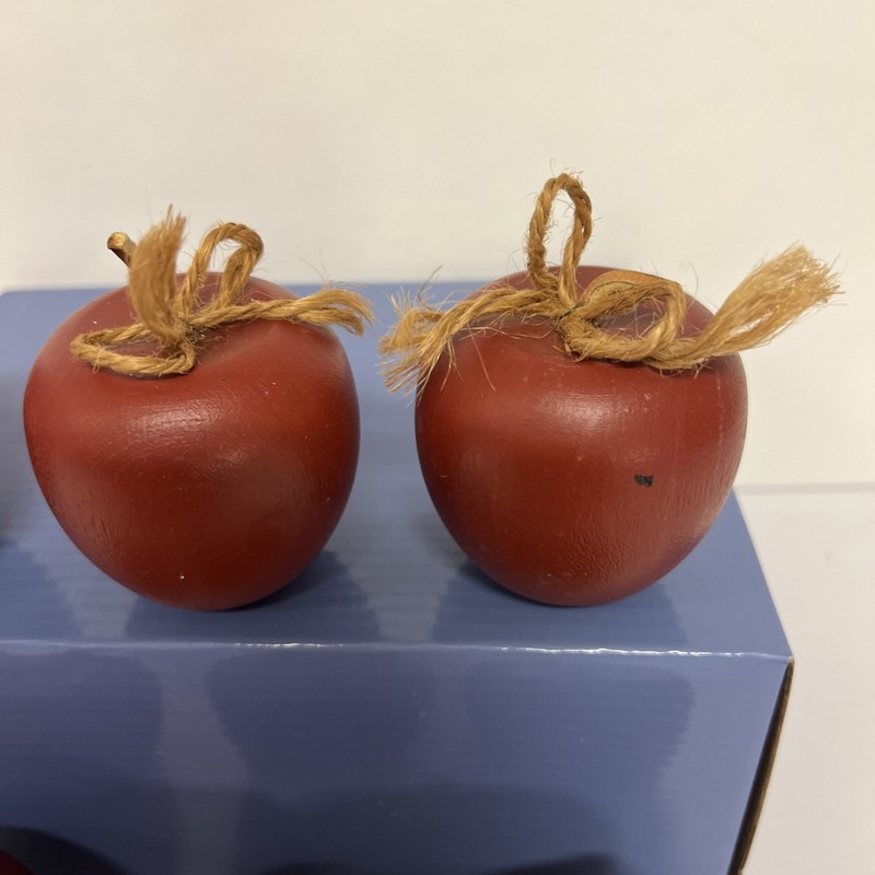 Set of 6 Decorative Red Apples Farmhouse Fall Tiered Tray Bowl Filler Decor gallery
