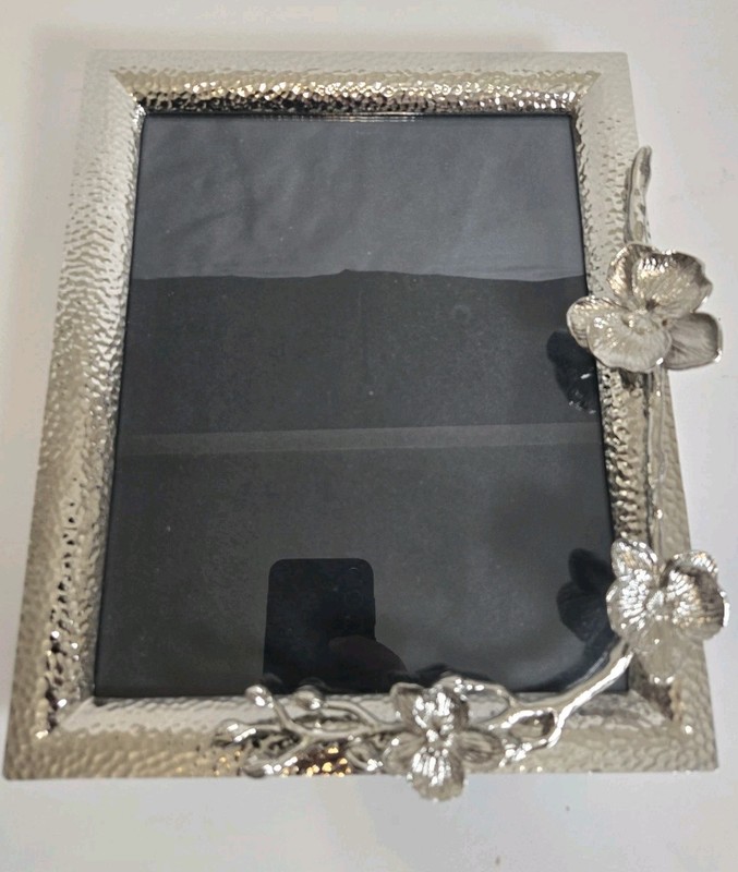 Designer Michael Aram Black Orchid 8″ x 10″ Picture Frame Nickel Plated