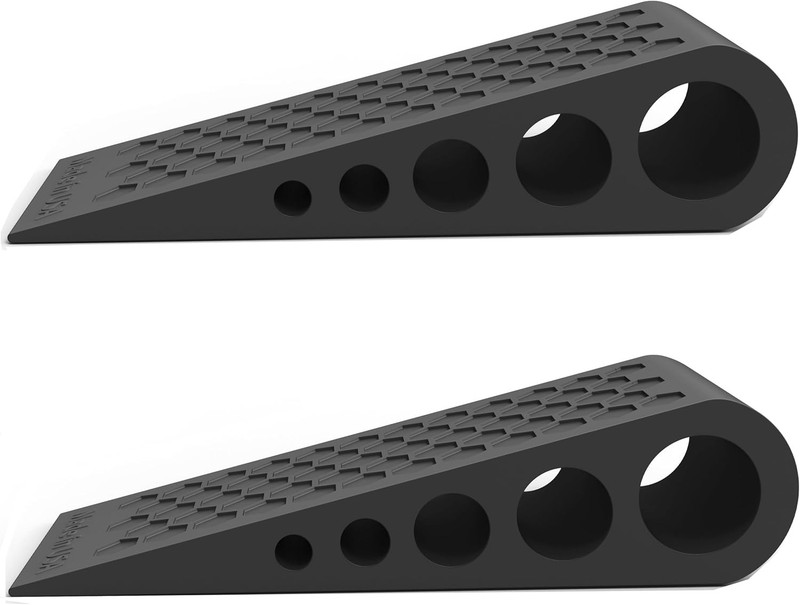 Door Stoppers for Bottom of Premium Floor Rubber Stop Wedge Black gallery