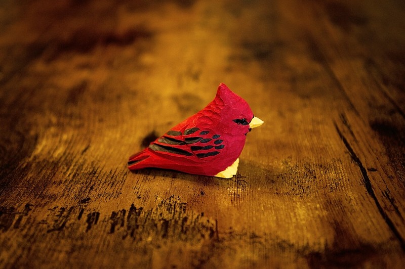 Cardinal Figure Miniature Red Bird Statue Carve Sculpture Decor Garden Topper gallery