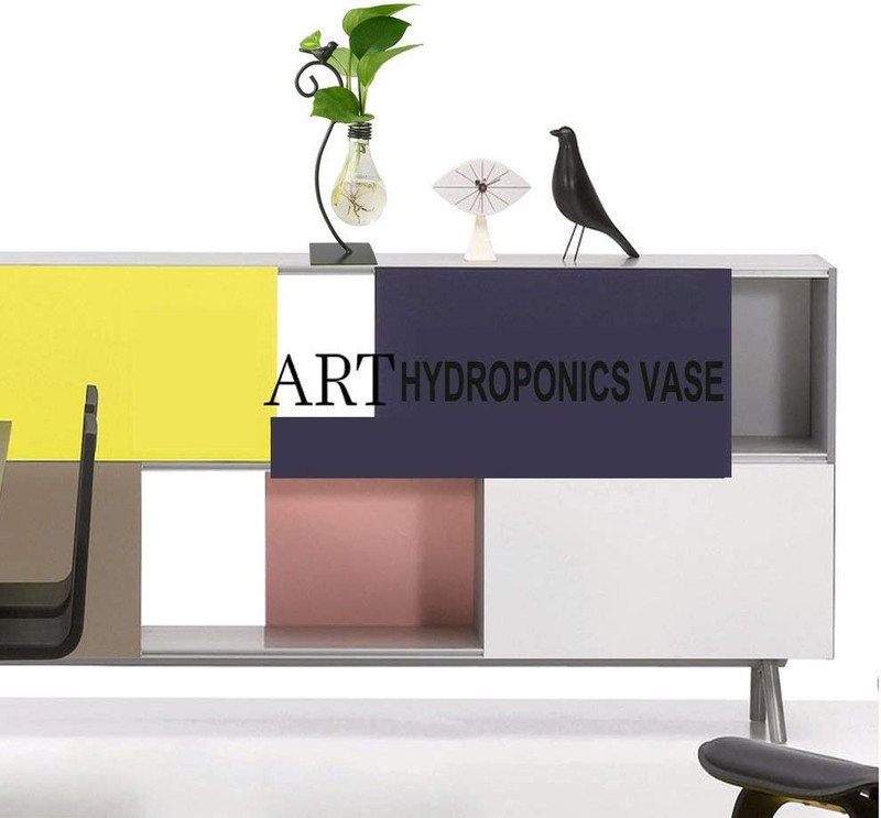 Desktop Glass Planter Hydroponics Vase,Planter Bulb Vase with Holder for Home De gallery
