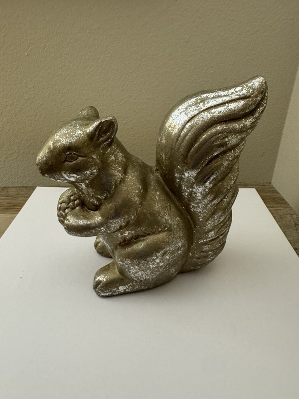 Squirrel Figure Figurine Brushed Gold Silver Fall Animals Woodland gallery