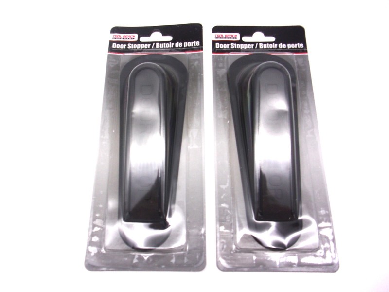 2 – Pack Tool Bench Hardware Rubber Wedge Door Stoppers Black or White Size S, L