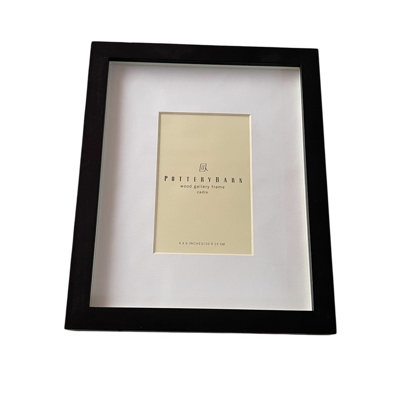 Pottery Barn Wood Gallery Black Frame Size 4x6 Cadre Single Photo Home Decor gallery