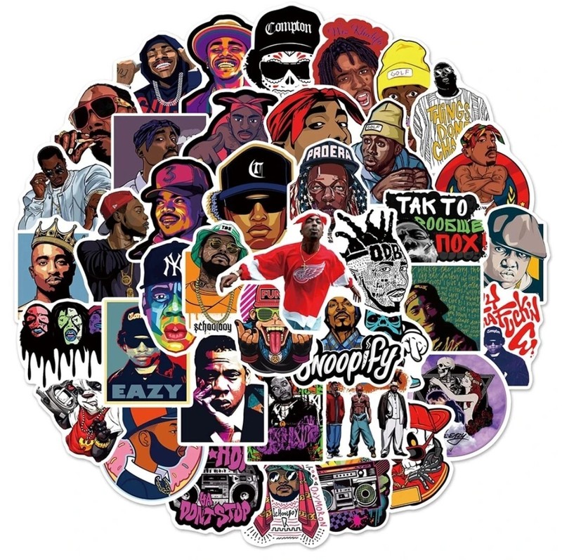 20 PCS Hip Hop Rapper Rap Music Stickers BRAND NEW gallery
