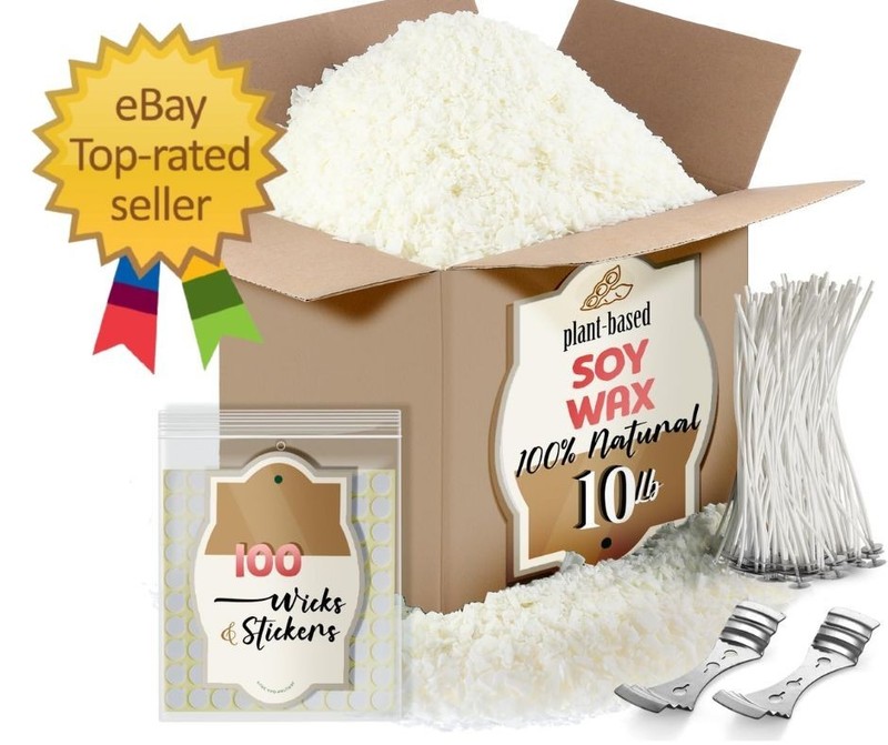 Organic Soy Candle Wax for Candle Making, 10 Lbs Natural Candles Making Supplies