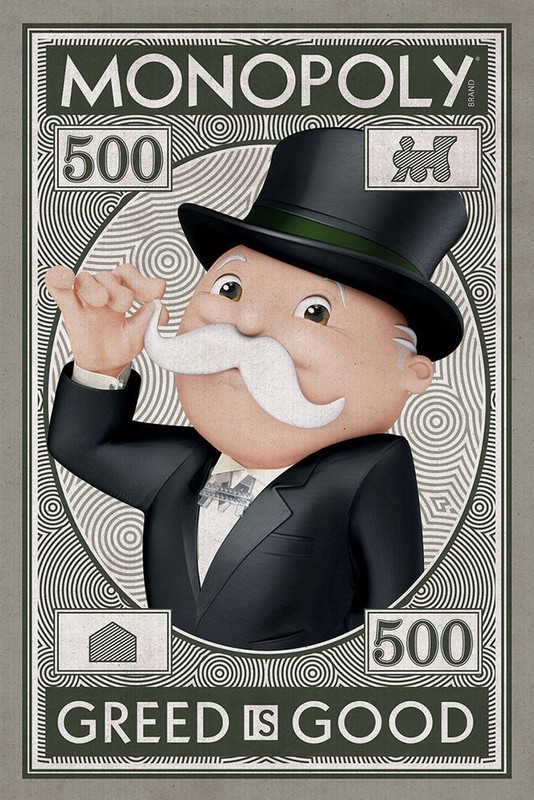 Poster Studio B - Monopoly Man Money Bill 24x36" NEW Wall Art Game N241258