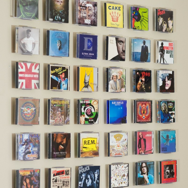 CDMount™ CD, License Plate 8 Track Wall Frame Display & Shelf Stand - Adjustable gallery