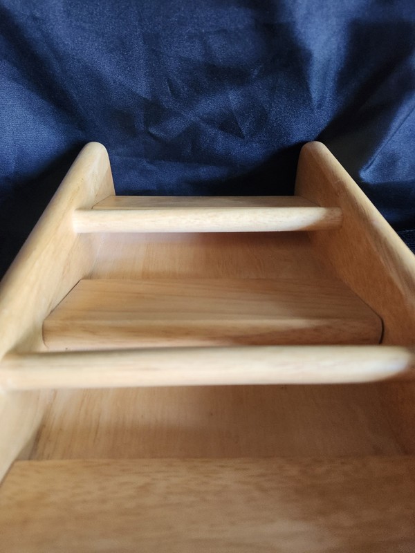Vintage Solid Wood Letter Holder Three-Tiered Slots • Wall Hanging • 13¼"×6¾" gallery