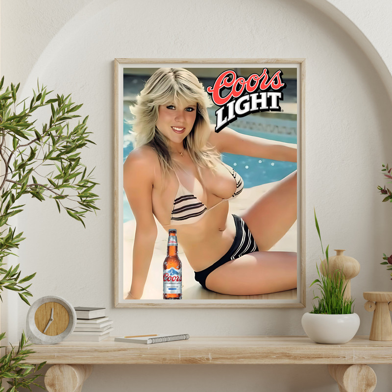 Huge Vintage Retro Samantha Fox & Clight Beer Poster 18x24 Inches Classic 80 ART