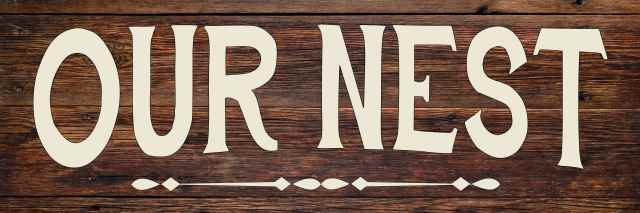 Our Nest Rustic Looking Wood Sign Wall Décor Gift B3-06180028060