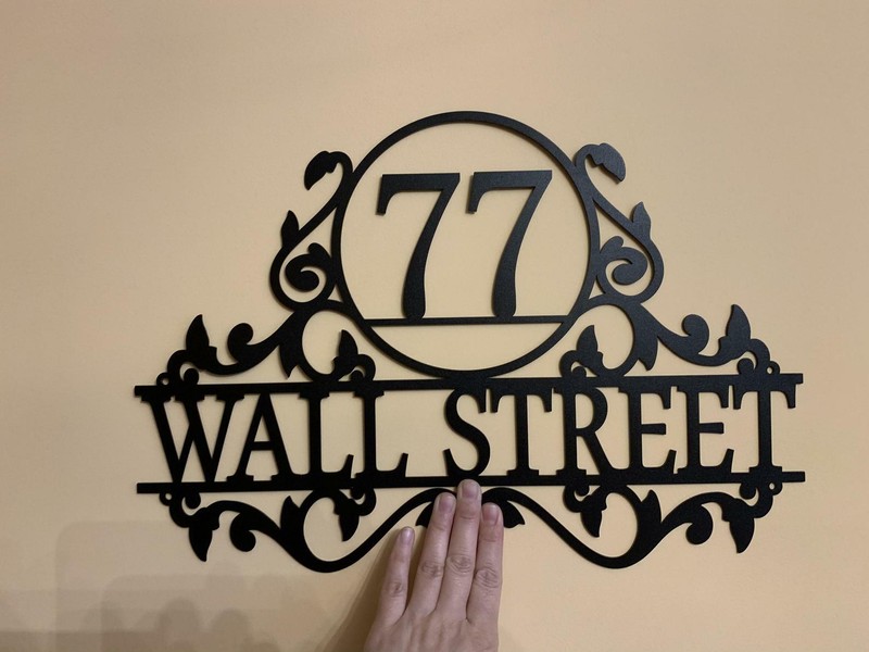 Personalized Metal Address Sign - Custom House Number & Street Name Wall Plaque gallery