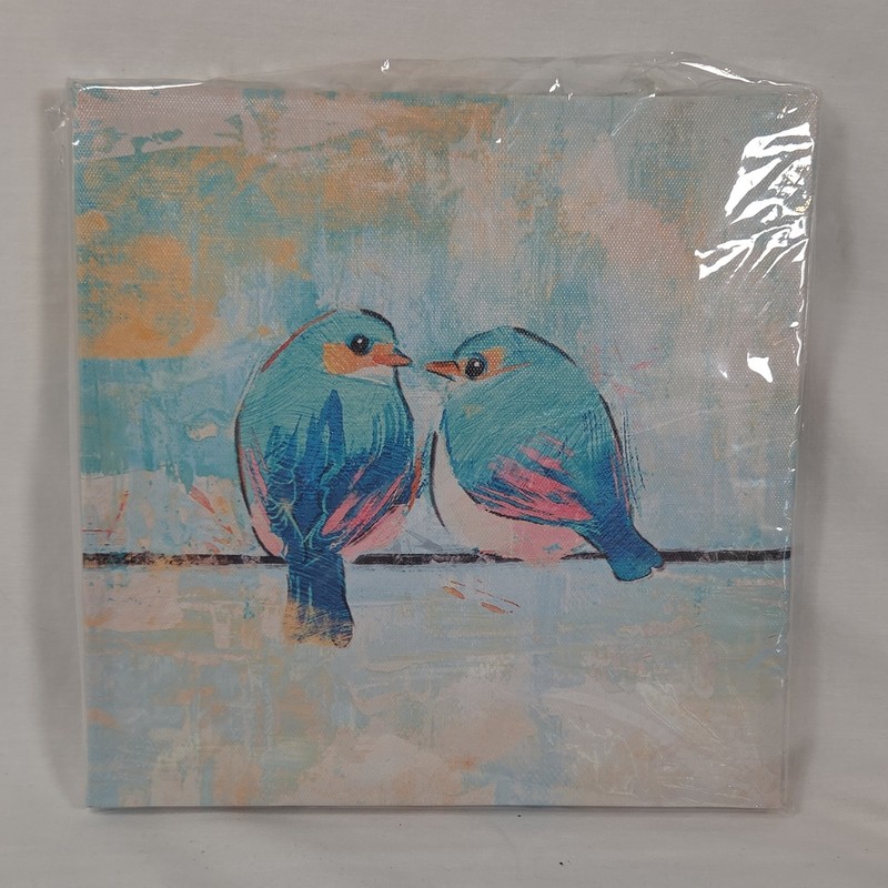 Special Moments Memories Collection Bird Print Modern Canvas Wall Art, Square
