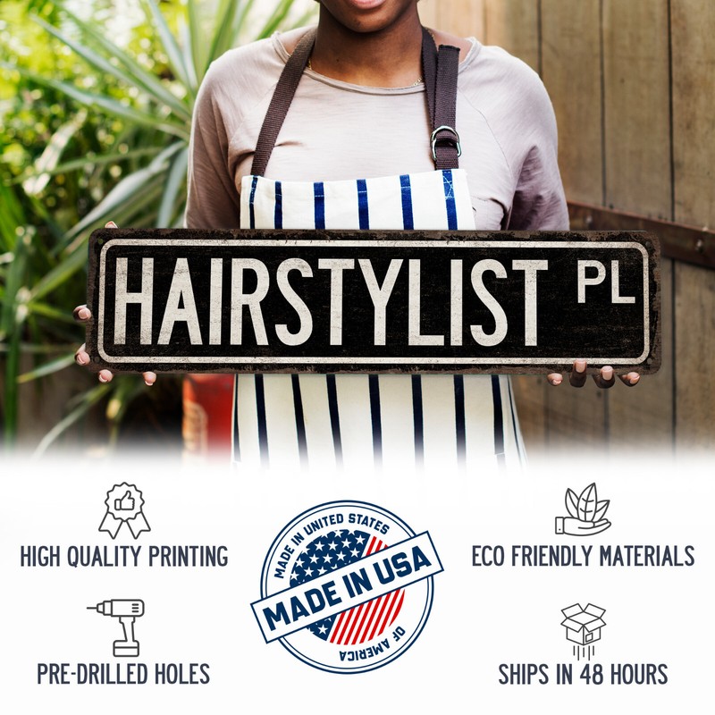 Hairstylist Street Sign Gift for Hairstylist Beauty Salon Barber 104180021032 gallery