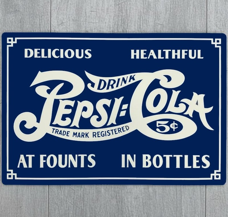 Pepsi-Cola In Bottles 5 Cents 12″ x 18″ Novelty Metal Sign Made In USA New!