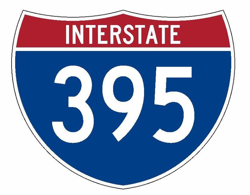 Interstate 395 Sticker R2335 Highway Sign Road Sign
