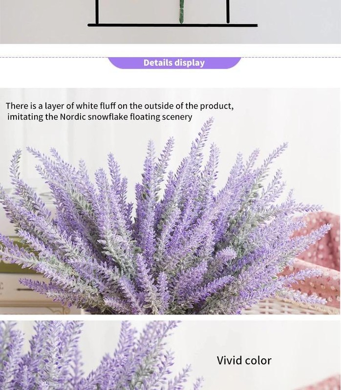 a Bunch of Provence Lavender Plastic Artificial Flowers False Plants Wedding Hom gallery