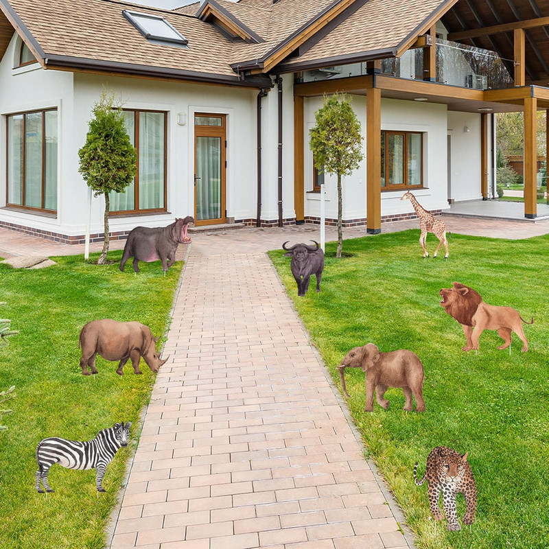 Wild Animals Decorations Outdoor Safari Decorations for Lawn Jungle Theme Yard S gallery