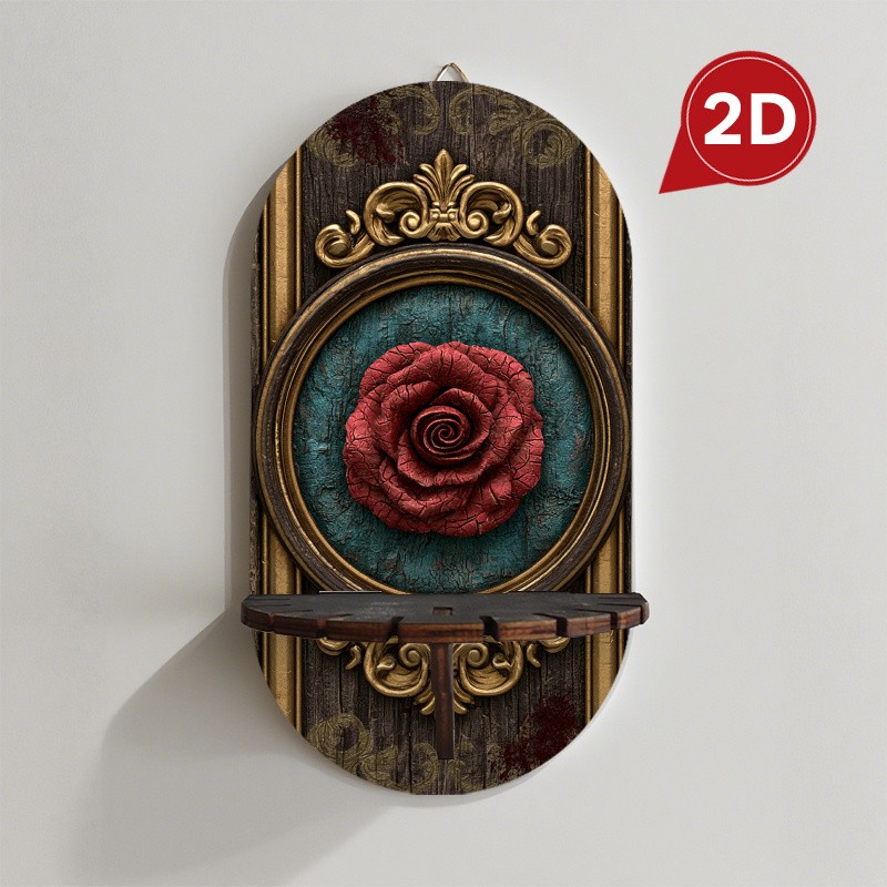 2D Summer Decor Floating Shelves Decorative Wall Shelf Wall Mounted Storage Rack gallery